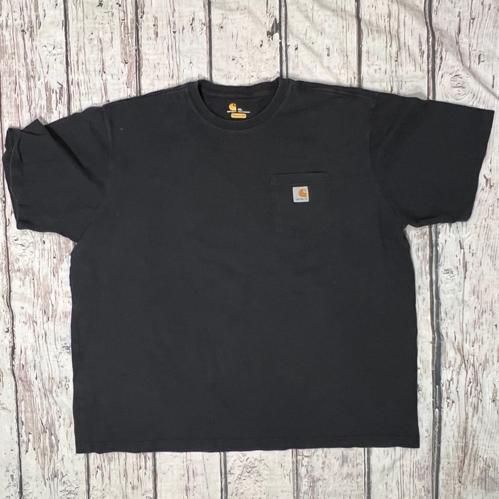 Mens Carhartt Black Short Sleeve Pocket Tee Shirt Orignal Fit Crewneck